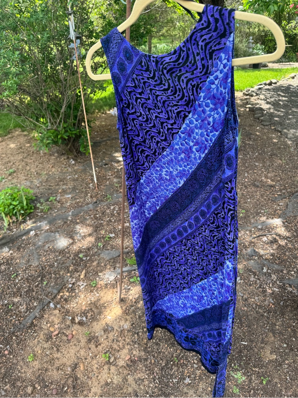 Rabbit Rabbit Rabbit Designs Sleeveless Purple Patterned Maxi - Picture 6 of 12